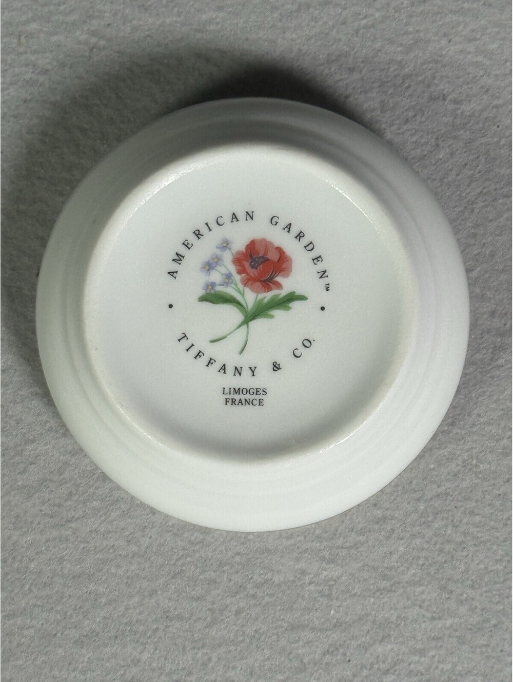 Tiffany & Co. Limoges France American Garden Porcelain Trinket Box Poppy Flower - Picture 9 of 9
